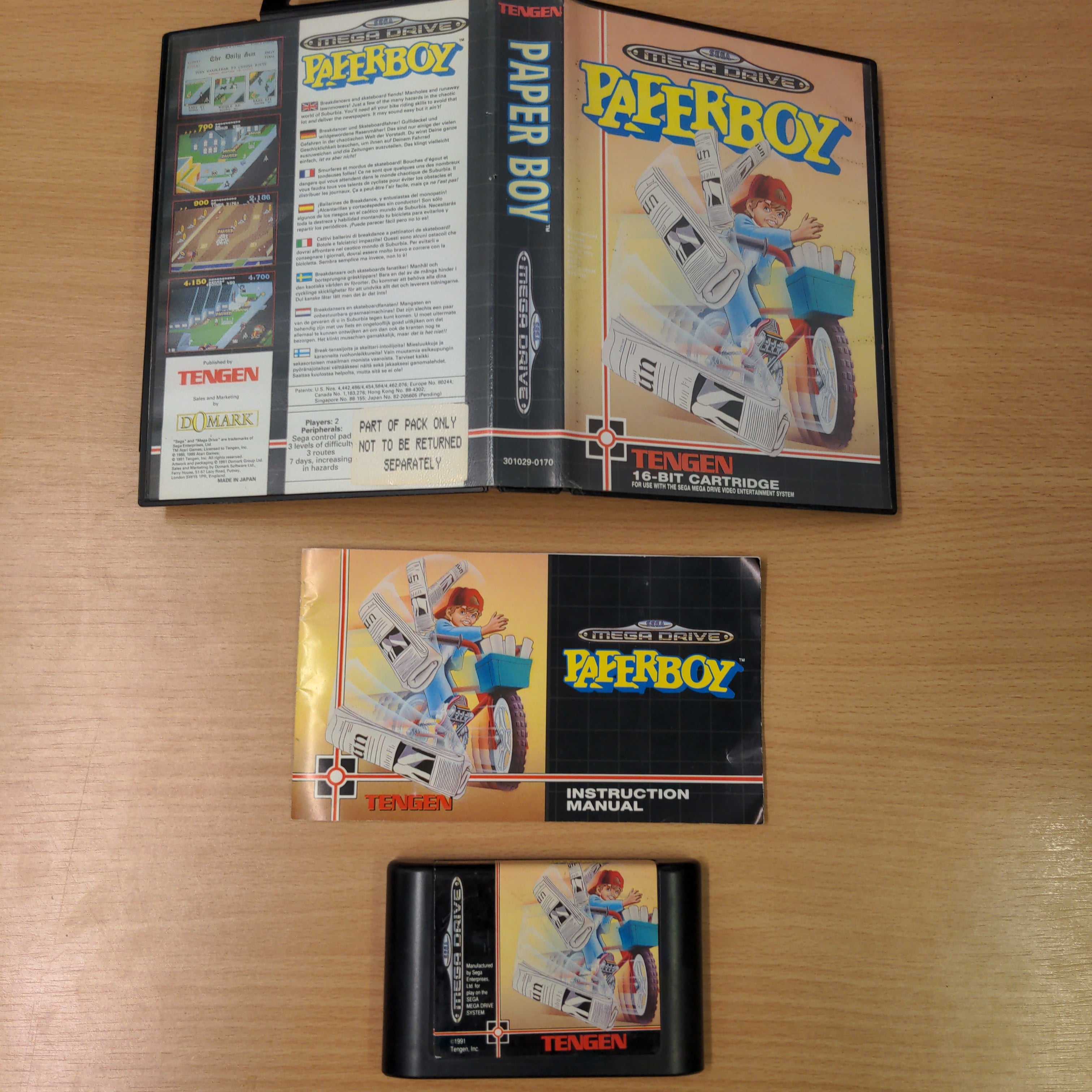 Paperboy Sega Mega Drive game complete Paperboy Sega Mega Drive game complete